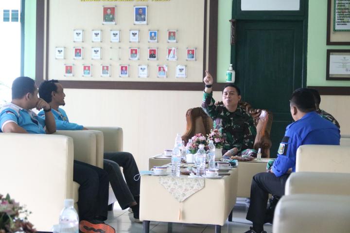 Terima Audiensi KNPI, Dandim Ajak Pemuda rubah Image Negatif Lampung Timur